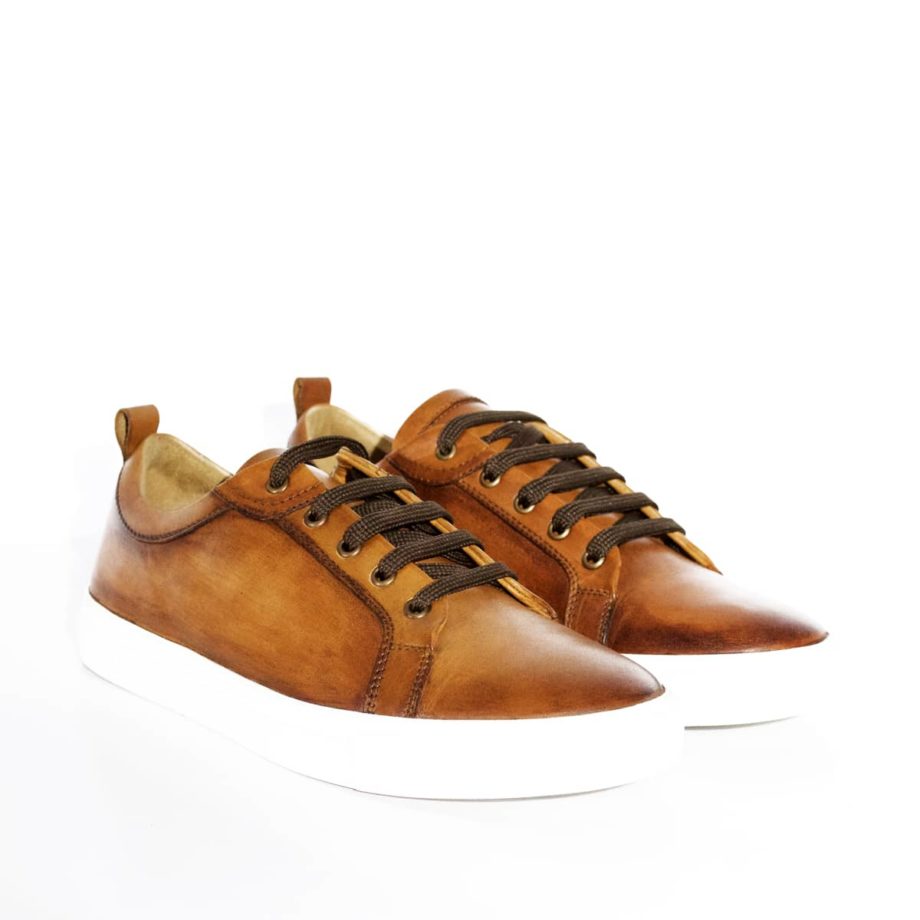 Baskets Cuir Patiné